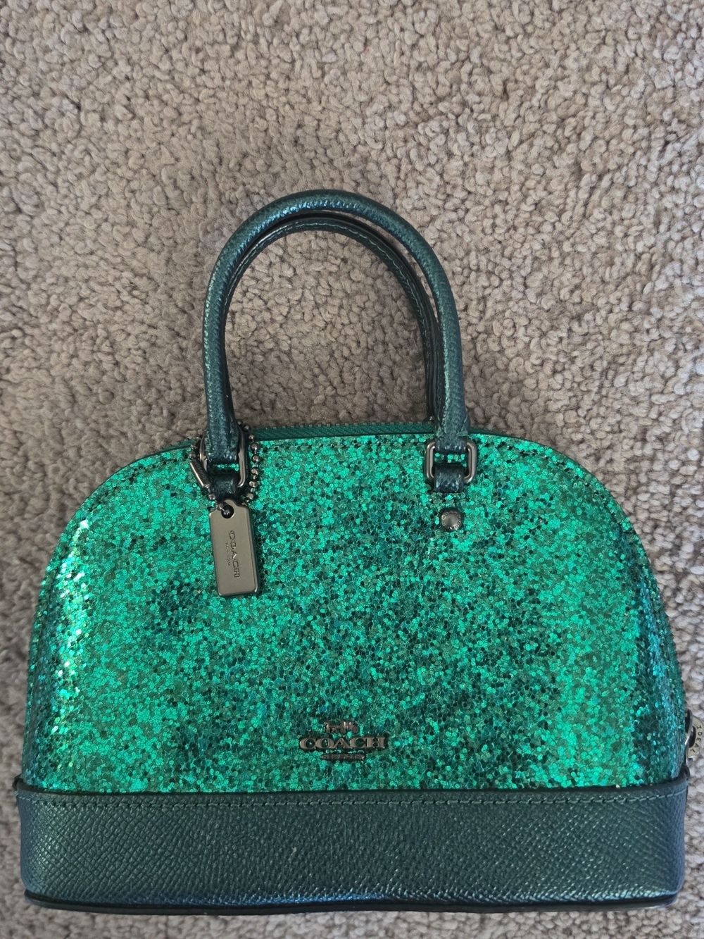 Coach Wizard of Oz Emerald Glitter Micro Mini Sierra Satchel - Picture 6 of 11
